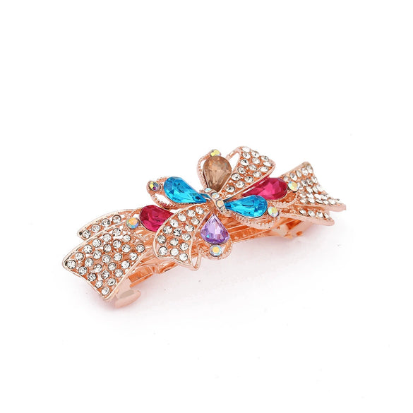 Wholesale Hairpin Alloy Bow Spring Clip Electroplated Headwear Accessories For Women