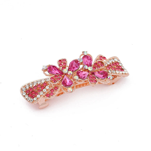 Wholesale Hairpin Alloy Bow Spring Clip Electroplated Headwear Accessories For Women