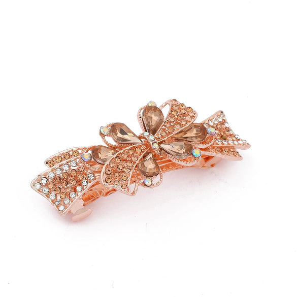 Wholesale Hairpin Alloy Bow Spring Clip Electroplated Headwear Accessories For Women