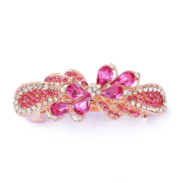 Wholesale Hairpin Alloy Bow Spring Clip Electroplated Headwear Accessories For Women