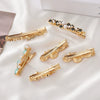 Wholesale Hairpin Alloy Crystal Flower Oval Rhinestone Electroplating Women's Simple Fashionable Duckbill Clip