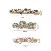 Wholesale Hairpin Alloy Crystal Flower Oval Rhinestone Electroplating Women's Simple Fashionable Duckbill Clip