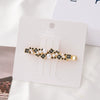 Wholesale Hairpin Alloy Crystal Flower Oval Rhinestone Electroplating Women's Simple Fashionable Duckbill Clip