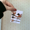 Wholesale Hairpin Copper Zinc Alloy Animals Dripping Oil Style Female Hair Accessories Cat Shiny Starry Sky Side Clip