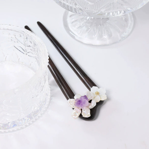 Wholesale Hairpin Retro Style Geometric Wood Sandalwood Headwear