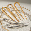 Wholesale Hairpin Stainless Steel 18K Gold Electroplated Geometric Light Luxury Jewelry