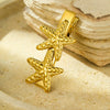 Wholesale Hairpin Stainless Steel 18K Goldplated Starfish Heart Design