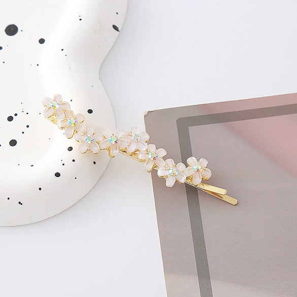 Wholesale Hairpin Zinc Alloy Cat's Eye Butterfly Crystal Flower Electroplating Design For Women