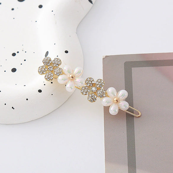 Wholesale Hairpin Zinc Alloy Cat's Eye Butterfly Crystal Flower Electroplating Design For Women