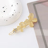 Wholesale Hairpin Zinc Alloy Cat's Eye Butterfly Crystal Flower Electroplating Design For Women
