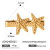Wholesale Hairpins Stainless Steel Doublelayer Bow 18K Gold Electroplated For Women