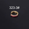 Wholesale Half Zirconium Ear Buckle Piercing Earrings In Copper With Geometric Design