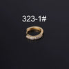 Wholesale Half Zirconium Ear Buckle Piercing Earrings In Copper With Geometric Design