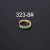 Wholesale Half Zirconium Ear Buckle Piercing Earrings In Copper With Geometric Design