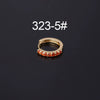 Wholesale Half Zirconium Ear Buckle Piercing Earrings In Copper With Geometric Design