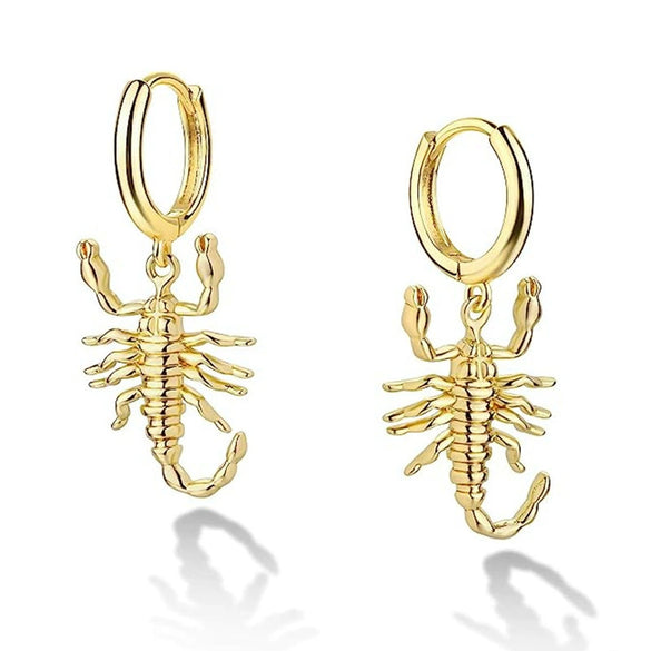 Wholesale Halloween Creative Scorpion Animal Geometric Copper Electroplated Earrings For Women