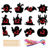 Wholesale Halloween Party Decoration Paper Scratch Card With Bat Skull Witch Ghost Patterns
