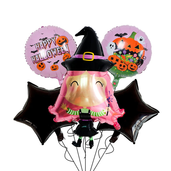 Wholesale Halloween Pumpkin Witch Shape Aluminum Film Foil Balloon For Party Decoration
