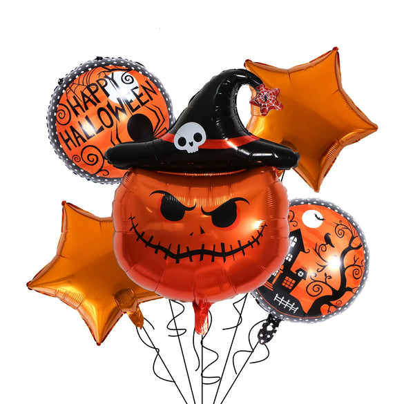 Wholesale Halloween Pumpkin Witch Shape Aluminum Film Foil Balloon For Party Decoration