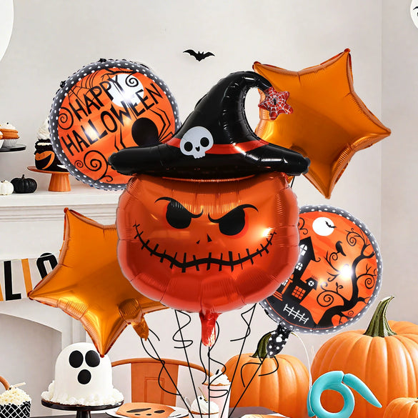 Wholesale Halloween Pumpkin Witch Shape Aluminum Film Foil Balloon For Party Decoration