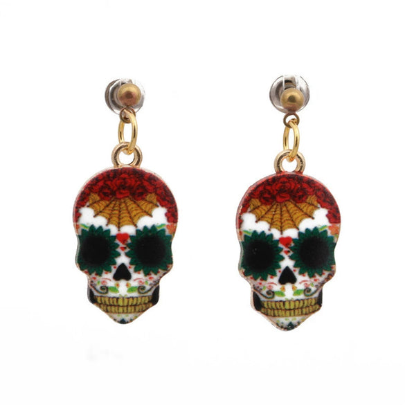 Wholesale Halloween Punk Skull Earrings Made Of Alloy With Cartoon Characters Design