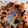 Wholesale Halloween Theme Party Decoration Pumpkin Flag Latex Bat Balloon Set