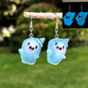 Wholesale Halloween White Luminous Ghost Pendant Earrings In Plastic And Resin With Dripping Oil Process Three Dimensional Cartoon And Cute Simple Style