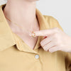 Wholesale Halo Necklace 925 Sterling Silver Geometric Pendant Electroplated Jewelry