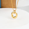 Wholesale Halo Necklace 925 Sterling Silver Geometric Pendant Electroplated Jewelry