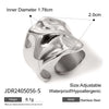 Wholesale Hammer Pattern Open Ring Stainless Steel 18K Gold Electroplated Unisex