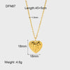 Wholesale Hammered Geometric Heart Pendant Electroplated 18K Gold Stainless Steel And Titanium Steel Necklace Unisex