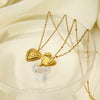 Wholesale Hammered Geometric Heart Pendant Electroplated 18K Gold Stainless Steel And Titanium Steel Necklace Unisex