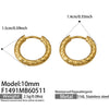 Wholesale Hammered Geometric Stainless Steel Electroplated Ear Clips Earrings For Women