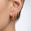Wholesale Hammered Geometric Stainless Steel Electroplated Ear Clips Earrings For Women