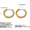 Wholesale Hammered Geometric Stainless Steel Electroplated Ear Clips Earrings For Women