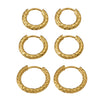 Wholesale Hammered Geometric Stainless Steel Electroplated Ear Clips Earrings For Women