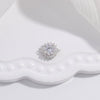 Wholesale Hand Card Connector Material S925 Sterling Silver Inlaid Zirconium Round Snowflake Design
