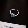 Wholesale Hand Jewelry Copper Geometric Vintage Retro Highend Open Ring Set With Zirconia For Women