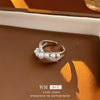 Wholesale Hand Jewelry Copper Geometric Vintage Retro Highend Open Ring Set With Zirconia For Women