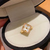 Wholesale Hand Jewelry Copper Geometric Vintage Retro Highend Open Ring Set With Zirconia For Women