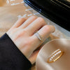 Wholesale Hand Jewelry Copper Geometric Vintage Retro Highend Open Ring Set With Zirconia For Women