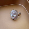 Wholesale Hand Jewelry Copper Geometric Vintage Retro Highend Open Ring Set With Zirconia For Women