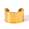 Wholesale Hand Jewelry Exaggerated Geometric Stainless Steel Open Bracelet 18K Goldplated Electroplated