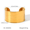 Wholesale Hand Jewelry Exaggerated Geometric Stainless Steel Open Bracelet 18K Goldplated Electroplated