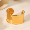 Wholesale Hand Jewelry Exaggerated Geometric Stainless Steel Open Bracelet 18K Goldplated Electroplated