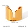 Wholesale Hand Jewelry Exaggerated Geometric Stainless Steel Open Bracelet 18K Goldplated Electroplated