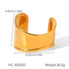 Wholesale Hand Jewelry Exaggerated Geometric Stainless Steel Open Bracelet 18K Goldplated Electroplated