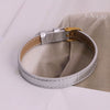 Wholesale Hand Jewelry Geometric Copper And Genuine Leather Electroplating Adjustable Bracelet