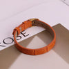 Wholesale Hand Jewelry Geometric Copper And Genuine Leather Electroplating Adjustable Bracelet