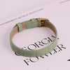 Wholesale Hand Jewelry Geometric Copper And Genuine Leather Electroplating Adjustable Bracelet